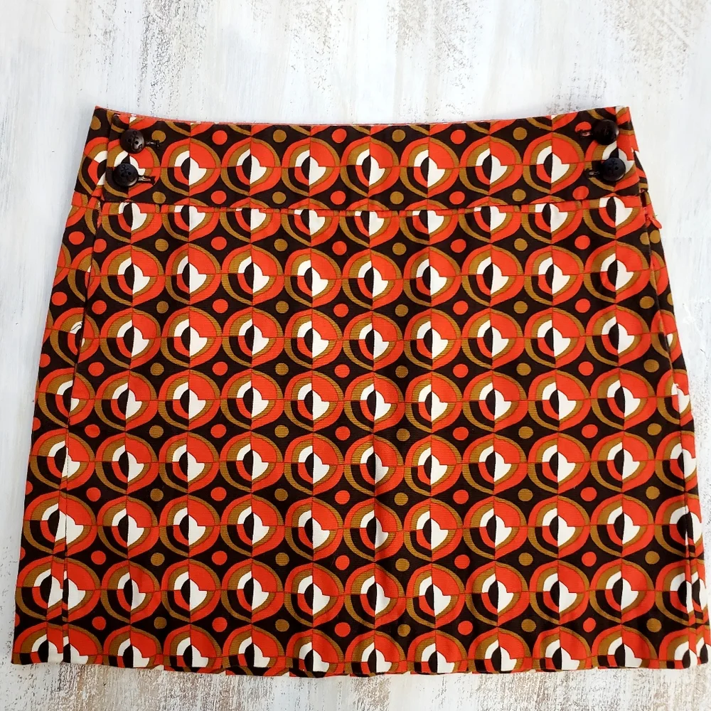 Nwot J. Crew  Abstract Geometrical Print Mini Skirt